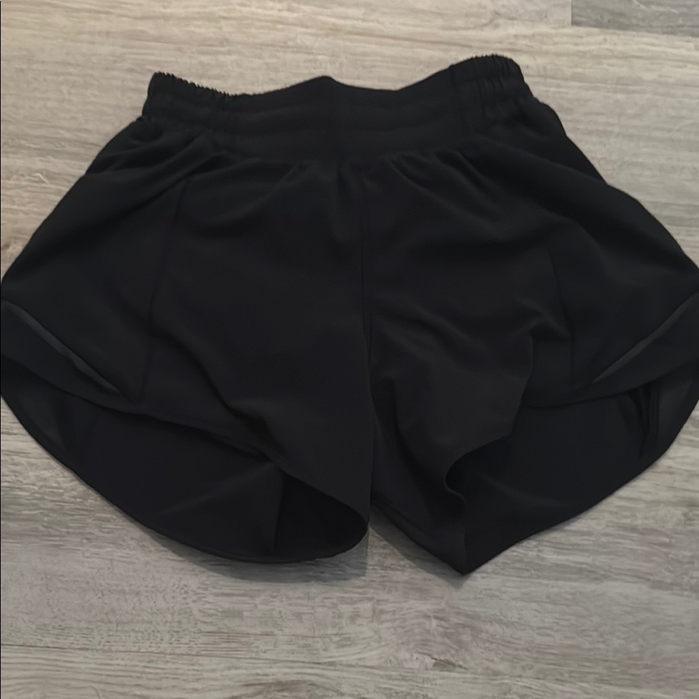 Black Athletic Shorts with Elastic Waistband